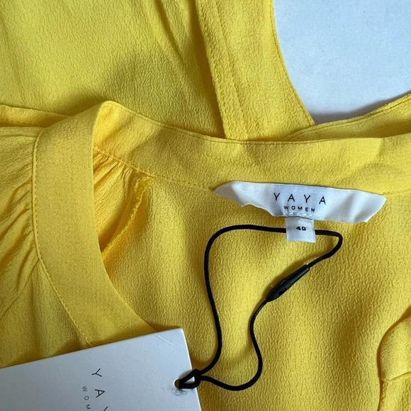 Ya Ya  Womens Sz US 10 Yellow Long Sleeve A-Line Maxi Dress Viscose NWT - Picture 13 of 14